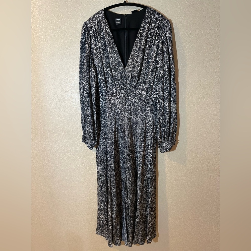 Pinko Elegant Black and White Women's Dress